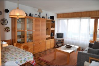 Appartement de 2p 1/2, centre station, balcon avec vue sur la vallée, CISA/BUF